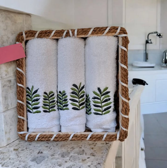 Leaf Towels With Basket
