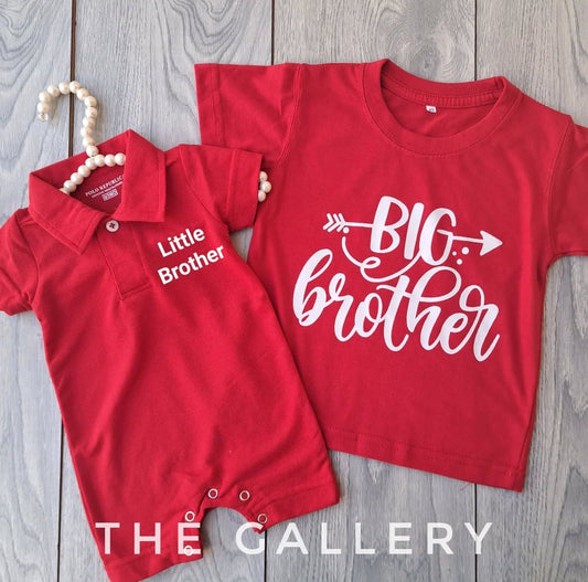 Siblings Polo Romper & T-Shirt Combo